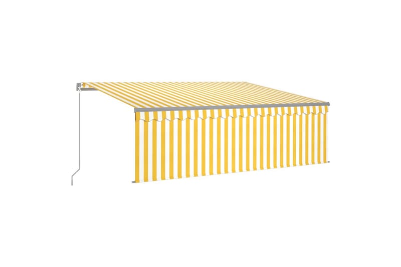 Manuaalisesti kelattava markiisi verhot/LED 4x3m - Puutarhakalusteet - Aurinkosuoja - Markiisi