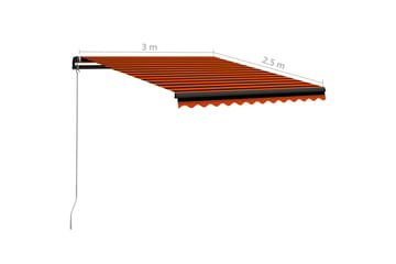 Manuaalisesti sisäänkelattava markiisi 300x250cm - Puutarhakalusteet - Aurinkosuoja - Markiisi