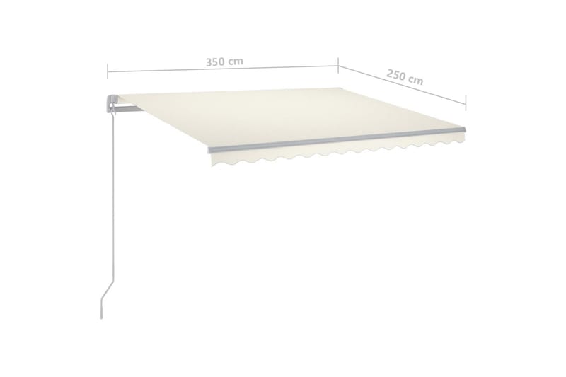 Manuaalisesti sisäänkelattava markiisi 350x250 cm kerma - Puutarhakalusteet - Aurinkosuoja - Markiisi
 - Terassimarkiisi