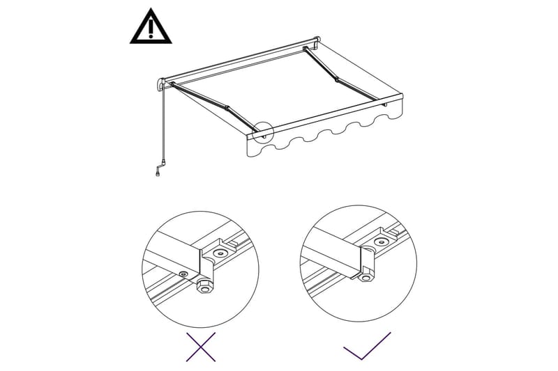 Manuaalisesti sisäänkelattava markiisi 350x250cm - Puutarhakalusteet - Aurinkosuoja - Markiisi
 - Terassimarkiisi