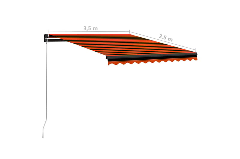 Manuaalisesti sisäänkelattava markiisi 350x250cm - Puutarhakalusteet - Aurinkosuoja - Markiisi
 - Terassimarkiisi