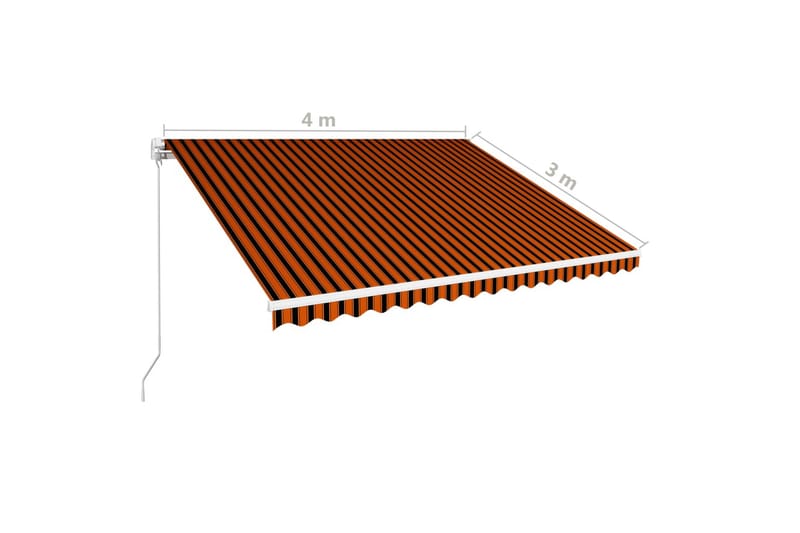 Manuaalisesti sisäänkelattava markiisi 400x300cm - Oranssi - Puutarhakalusteet - Aurinkosuoja - Markiisi
 - Terassimarkiisi