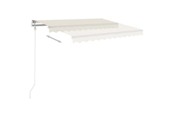 Manuaalisesti sisäänkelattava markiisi 400x350 cm kerma - Puutarhakalusteet - Aurinkosuoja - Markiisi
 - Terassimarkiisi