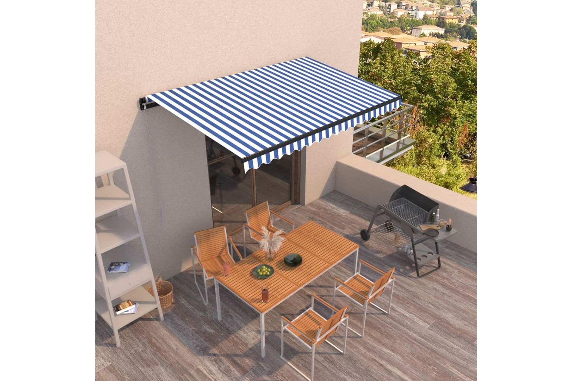 Manuaalisesti sisäänkelattava markiisi 400x350 cm - Puutarhakalusteet - Aurinkosuoja - Markiisi
 - Terassimarkiisi