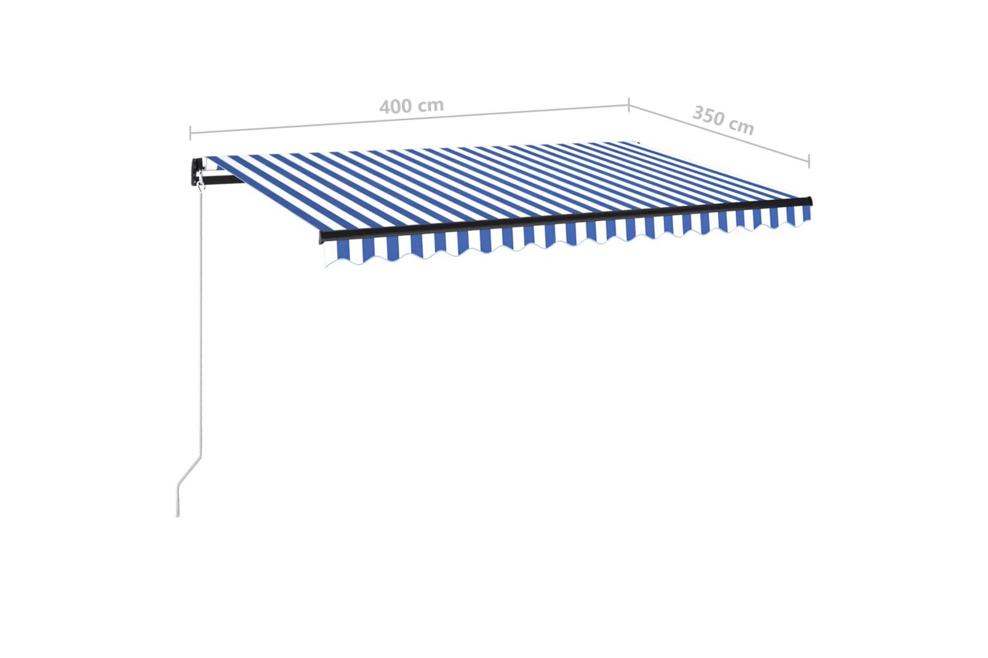 Manuaalisesti sisäänkelattava markiisi 400x350 cm - Puutarhakalusteet - Aurinkosuoja - Markiisi
 - Terassimarkiisi
