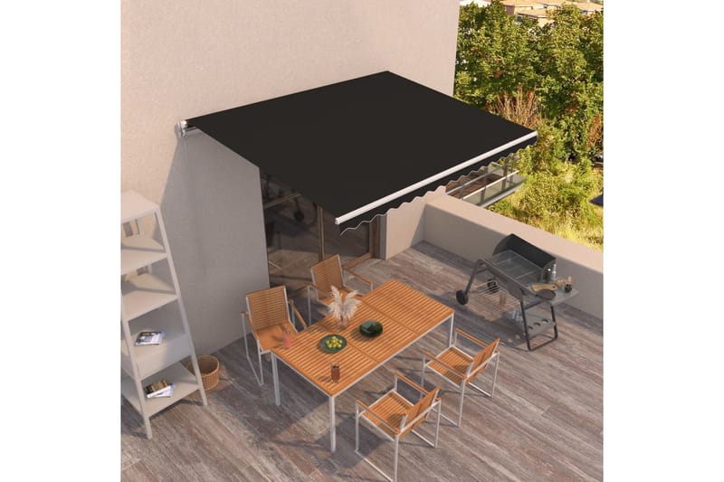 Manuaalisesti sisäänkelattava markiisi 450x350cm antrasiitti - Puutarhakalusteet - Aurinkosuoja - Markiisi
 - Terassimarkiisi