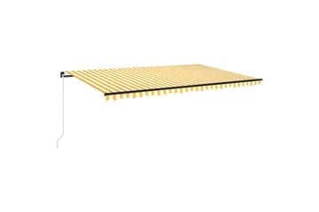 Manuaalisesti sisäänkelattava markiisi 500x350 cm keltavalk. - Puutarhakalusteet - Aurinkosuoja - Markiisi
 - Terassimarkiisi