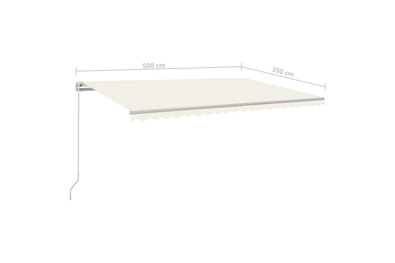 Manuaalisesti sisäänkelattava markiisi 500x350 cm kerma - Puutarhakalusteet - Aurinkosuoja - Markiisi
 - Terassimarkiisi