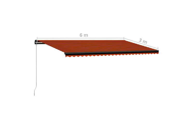 Manuaalisesti sisäänkelattava markiisi 600x300cm - Puutarhakalusteet - Aurinkosuoja - Markiisi
 - Terassimarkiisi