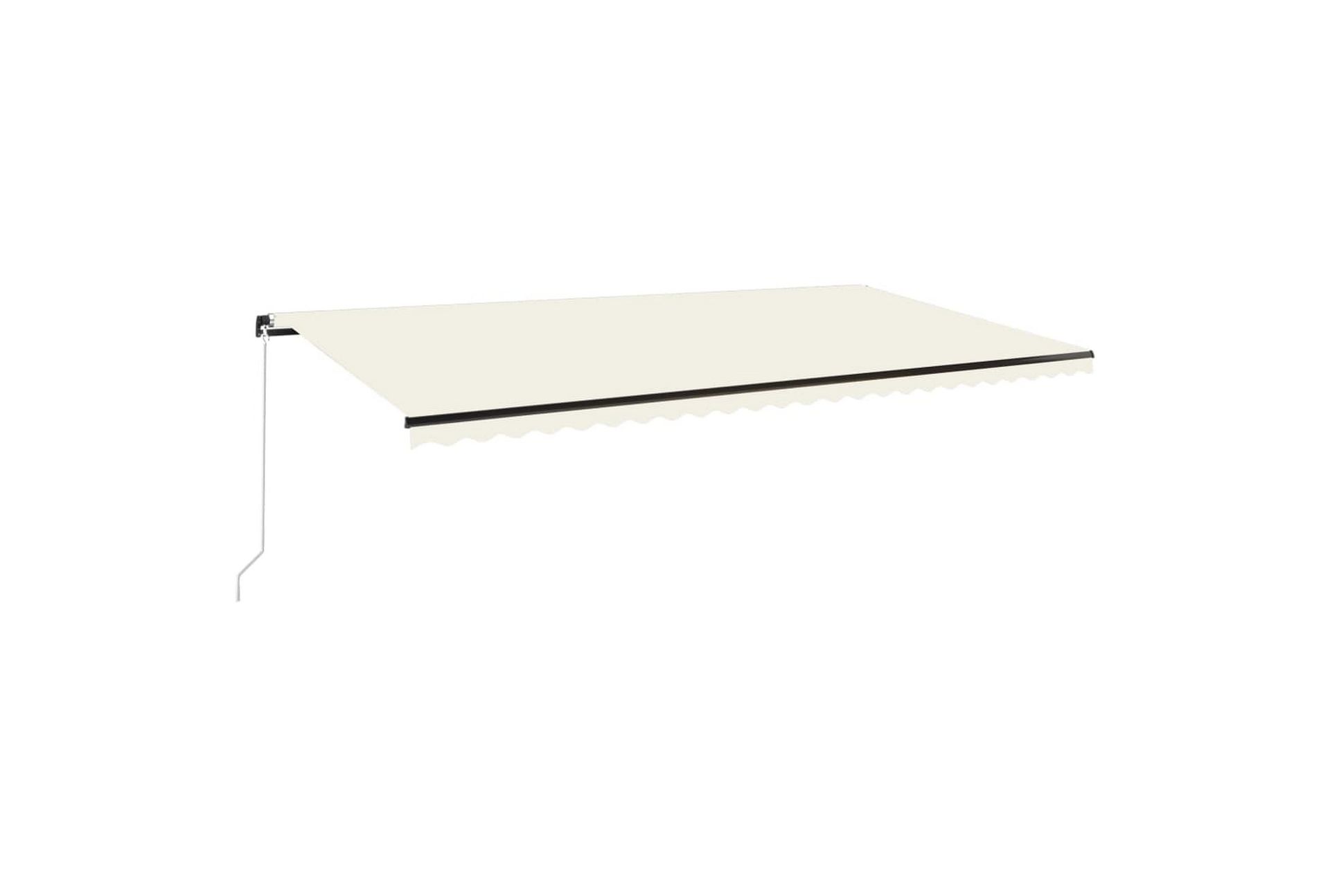 Manuaalisesti sisäänkelattava markiisi 600x350 cm kerma - Puutarhakalusteet - Aurinkosuoja - Markiisi
 - Terassimarkiisi