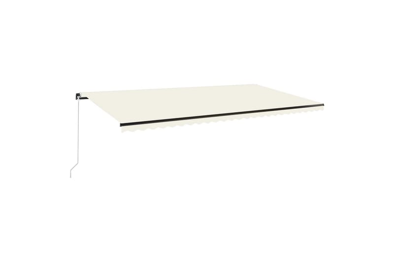 Manuaalisesti sisäänkelattava markiisi 600x350 cm kerma - Puutarhakalusteet - Aurinkosuoja - Markiisi
 - Terassimarkiisi
