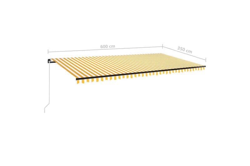 Manuaalisesti sisäänkelattava markiisi 600x350cm - Puutarhakalusteet - Aurinkosuoja - Markiisi
 - Terassimarkiisi