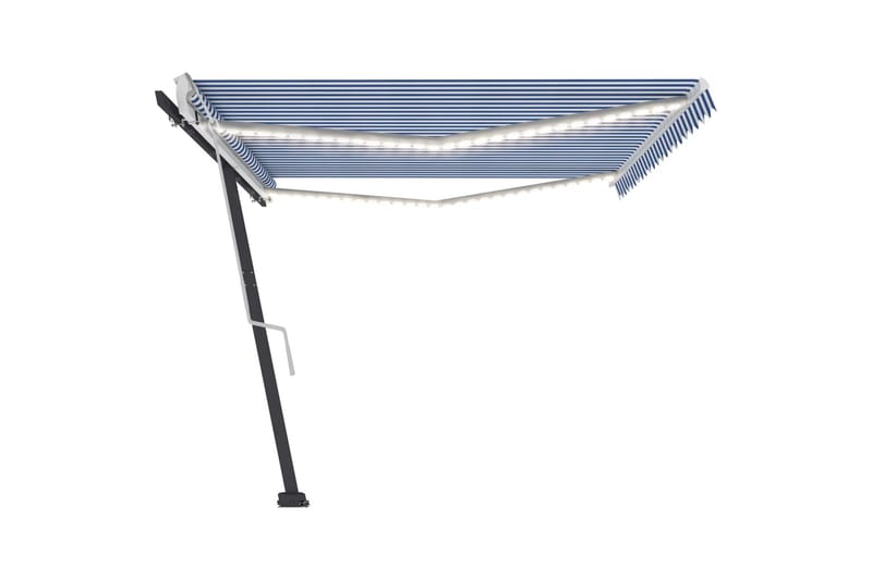 Manuaalisesti sisäänkelattava markiisi LED 500x350 cm - Sininen - Puutarhakalusteet - Aurinkosuoja - Markiisi
 - Terassimarkiisi