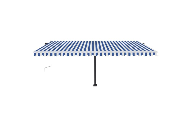 Manuaalisesti sisäänkelattava markiisi LED 500x350 cm - Sininen - Puutarhakalusteet - Aurinkosuoja - Markiisi
 - Terassimarkiisi