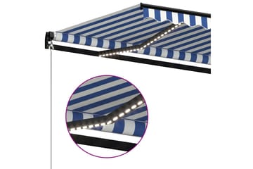 Manuaalisesti sisäänkelattava markiisi LED 500x350 cm - Puutarhakalusteet - Aurinkosuoja - Markiisi
 - Terassimarkiisi