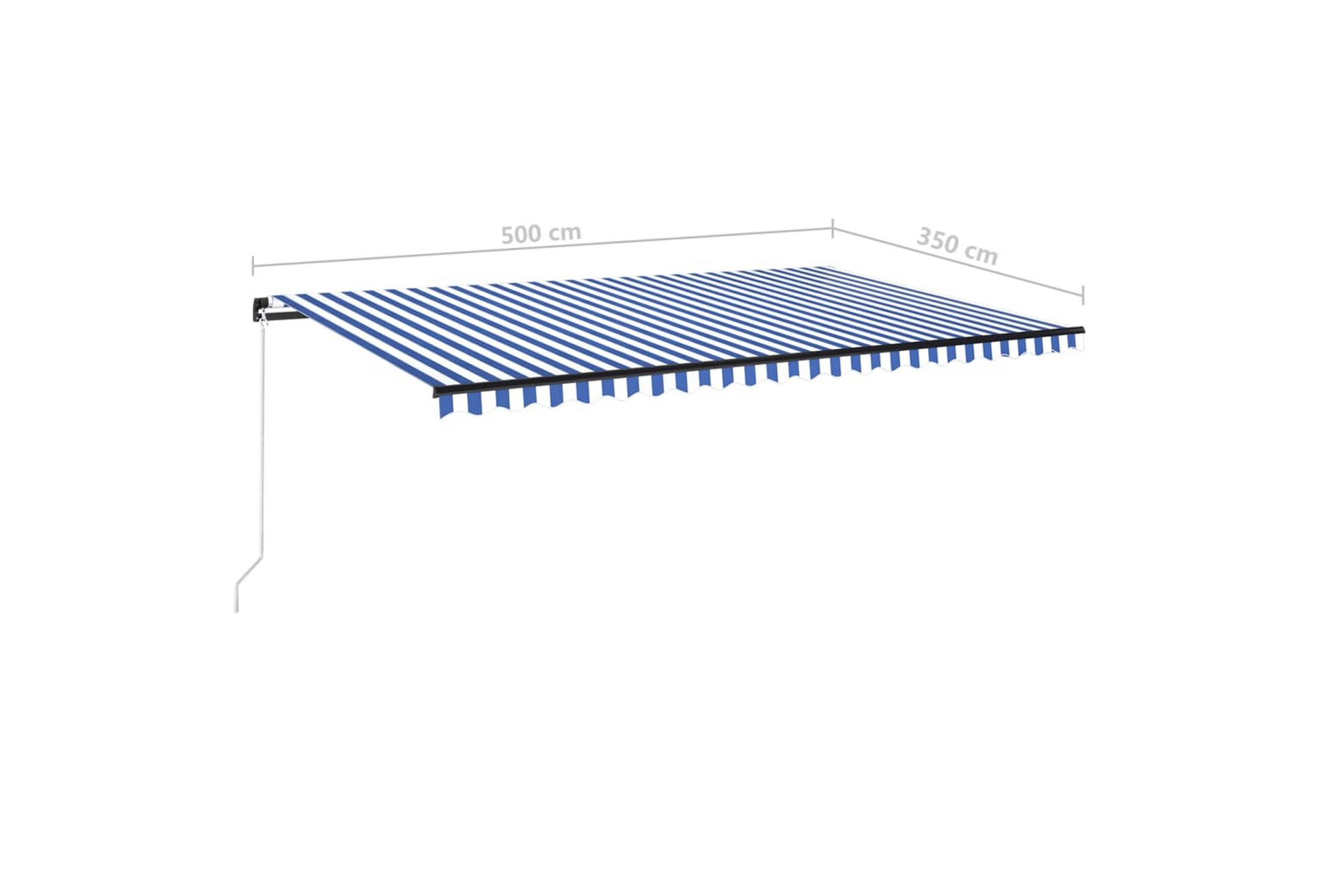 Manuaalisesti sisäänkelattava markiisi LED 500x350 cm - Puutarhakalusteet - Aurinkosuoja - Markiisi
 - Terassimarkiisi