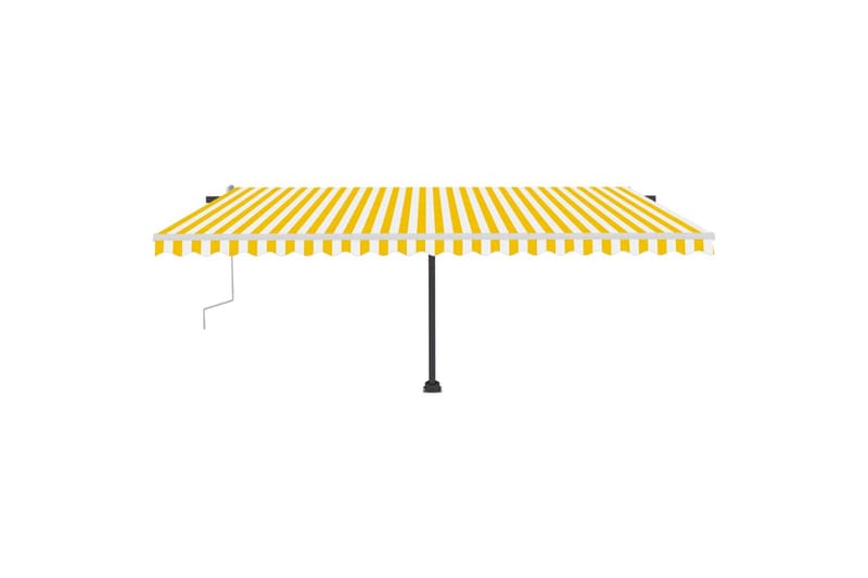 Manuaalisesti sisäänkelattava markiisi LED 500x350cm - Keltainen - Puutarhakalusteet - Aurinkosuoja - Markiisi
 - Terassimarkiisi