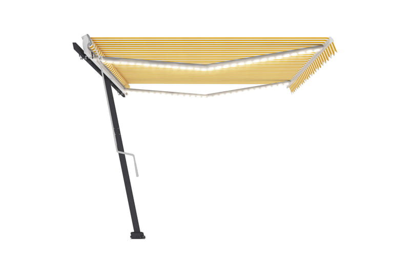 Manuaalisesti sisäänkelattava markiisi LED 500x350cm - Keltainen - Puutarhakalusteet - Aurinkosuoja - Markiisi
 - Terassimarkiisi