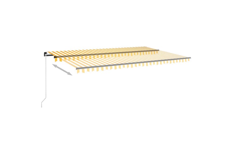 Manuaalisesti sisäänkelattava markiisi LED 500x350cm - Puutarhakalusteet - Aurinkosuoja - Markiisi
 - Terassimarkiisi