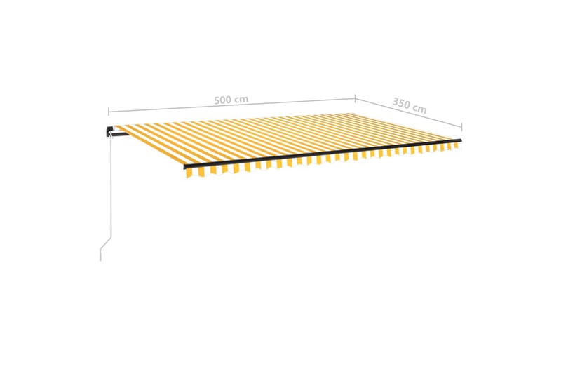 Manuaalisesti sisäänkelattava markiisi LED 500x350cm - Puutarhakalusteet - Aurinkosuoja - Markiisi
 - Terassimarkiisi