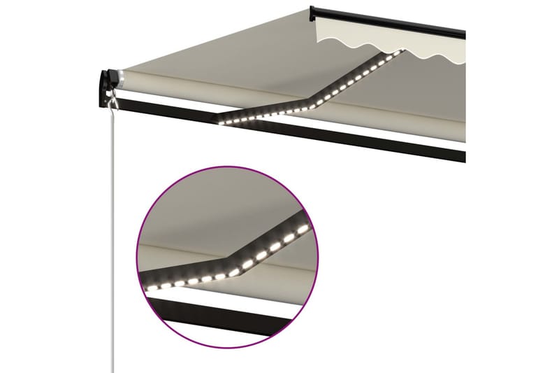 Manuaalisesti sisäänkelattava markiisi LED-valo 500x350cm - Puutarhakalusteet - Aurinkosuoja - Markiisi
 - Terassimarkiisi