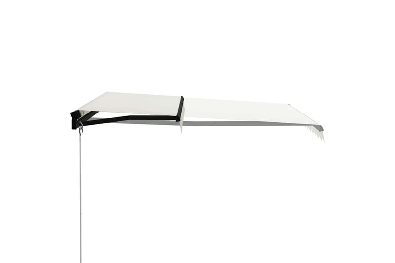 Manuaalisesti sisäänkelattava markiisi LEDillä 300x250 cm - Kerma - Puutarhakalusteet - Aurinkosuoja - Markiisi