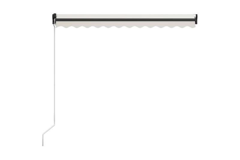 Manuaalisesti sisäänkelattava markiisi LEDillä 300x250 cm - Kerma - Puutarhakalusteet - Aurinkosuoja - Markiisi