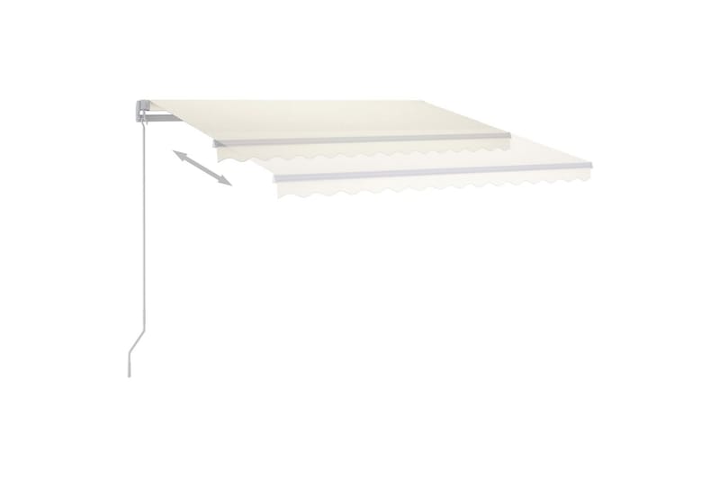 Manuaalisesti sisäänkelattava markiisi LEDillä 300x250 cm - Kerma - Puutarhakalusteet - Aurinkosuoja - Markiisi
 - Terassimarkiisi
