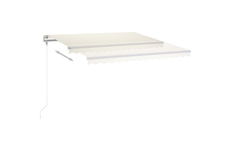 Manuaalisesti sisäänkelattava markiisi LEDillä 400x350 cm - Kerma - Puutarhakalusteet - Aurinkosuoja - Markiisi
 - Terassimarkiisi