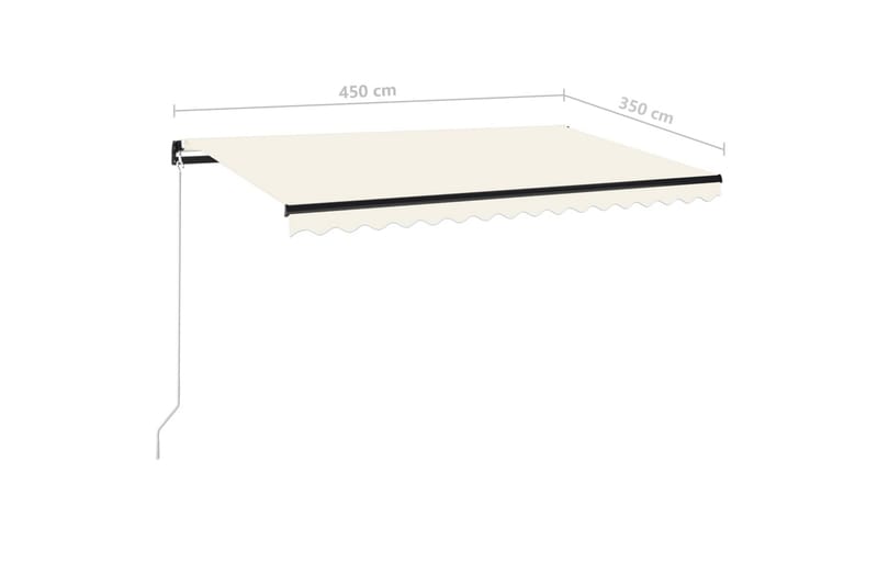 Manuaalisesti sisäänkelattava markiisi LEDillä 450x350 cm - Puutarhakalusteet - Aurinkosuoja - Markiisi
 - Terassimarkiisi