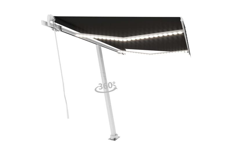 Markiisi LEDillä Mekaaninen 300x250 cm - Antrasiitti - Puutarhakalusteet - Aurinkosuoja - Markiisi
 - Terassimarkiisi
