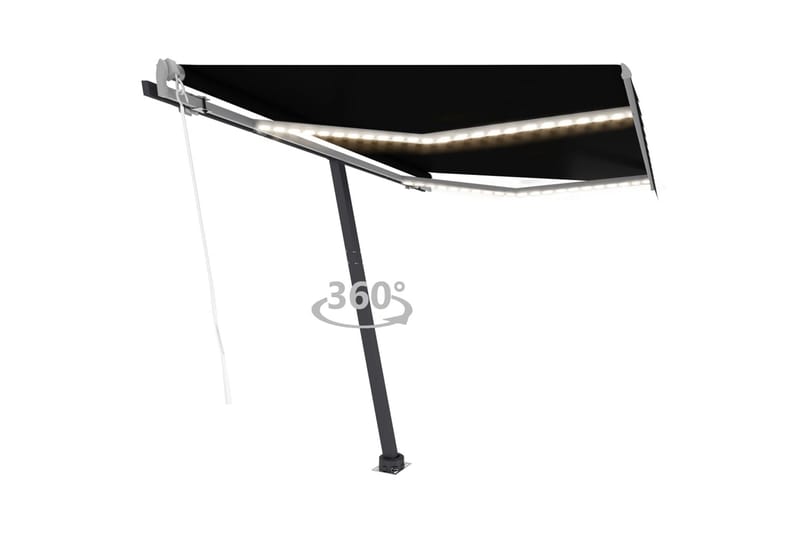 Markiisi LED/tuulisensori 350x250cm - Antrasiitti - Puutarhakalusteet - Aurinkosuoja - Markiisi
 - Terassimarkiisi