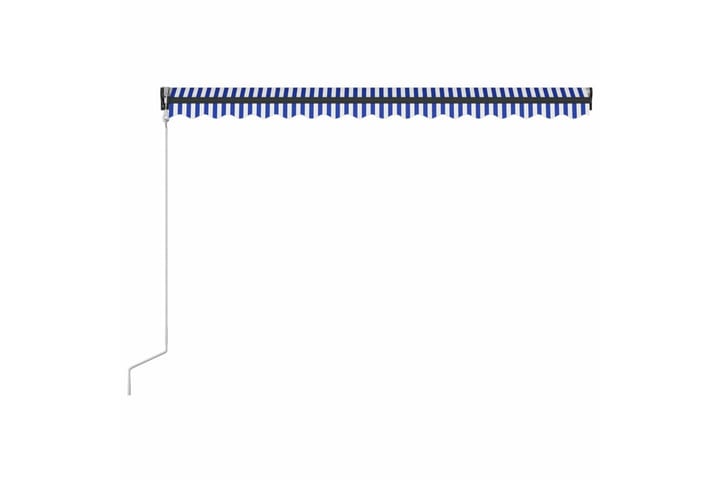 Markiisi tuulisensorilla & LED 300x250cm sininen & valkoinen - Sininen - Ikkunatarvikkeet - Parvekemarkiisi - Terassimarkiisi - Markiisi