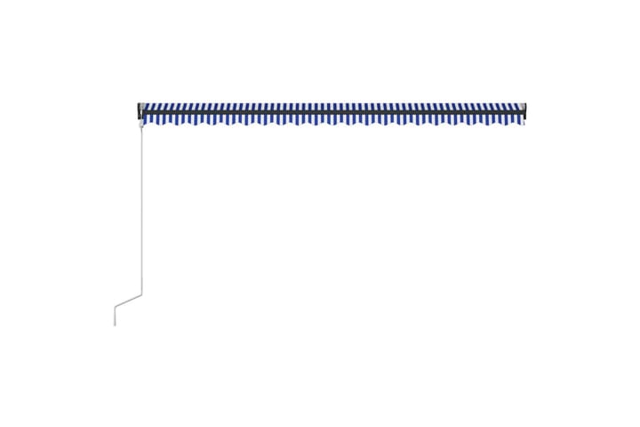 Markiisi tuulisensorilla & LED 500x300cm sininen & valkoinen - Sininen - Terassimarkiisi - Markiisi
 - Parvekemarkiisi - Ikkunatarvikkeet