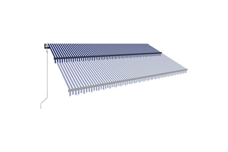 Markiisi tuulisensorilla & LED 600x300cm sininen & valkoinen - Sininen - Puutarhakalusteet - Aurinkosuoja - Markiisi
 - Terassimarkiisi