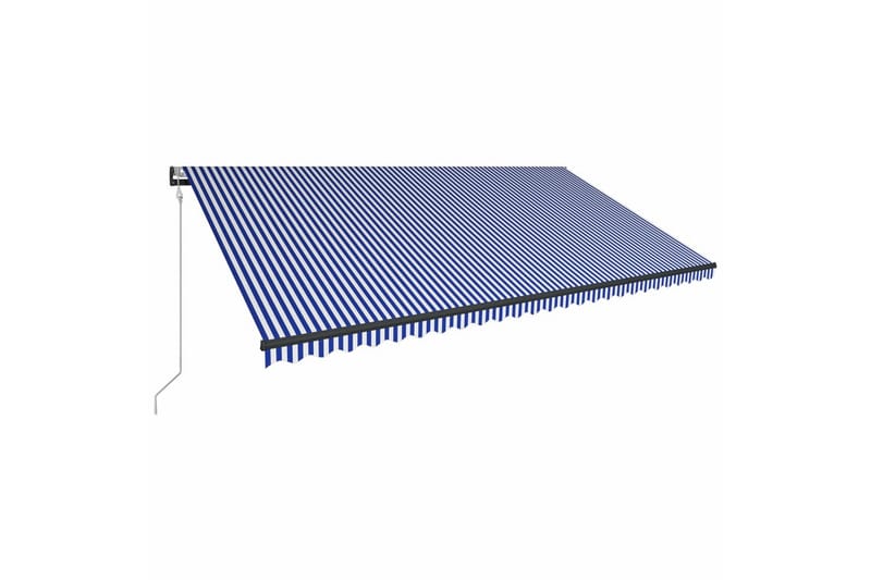 Markiisi tuulisensorilla & LED 600x300cm sininen & valkoinen - Sininen - Puutarhakalusteet - Aurinkosuoja - Markiisi
 - Terassimarkiisi