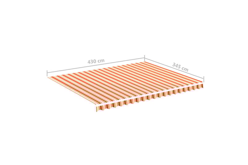 Varakangas markiisiin 4,5x3,5 m - Keltainen/Oranssi - Puutarhakalusteet - Aurinkosuoja - Markiisi
 - Markiisitarvikkeet - Markiisikangas