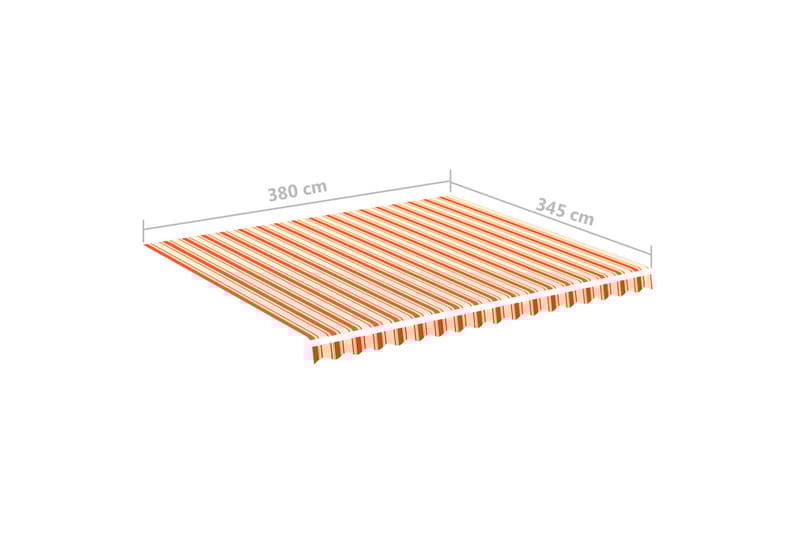 Varakangas markiisiin 4x3,5 m - Keltainen/Oranssi - Puutarhakalusteet - Aurinkosuoja - Markiisi
 - Markiisitarvikkeet - Markiisikangas