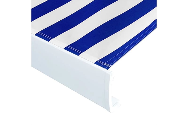 Moottoroitu kasettimarkiisi 400x300 cm sininen ja valkoinen - Sininen - Puutarhakalusteet - Aurinkosuoja - Markiisi
 - Terassimarkiisi