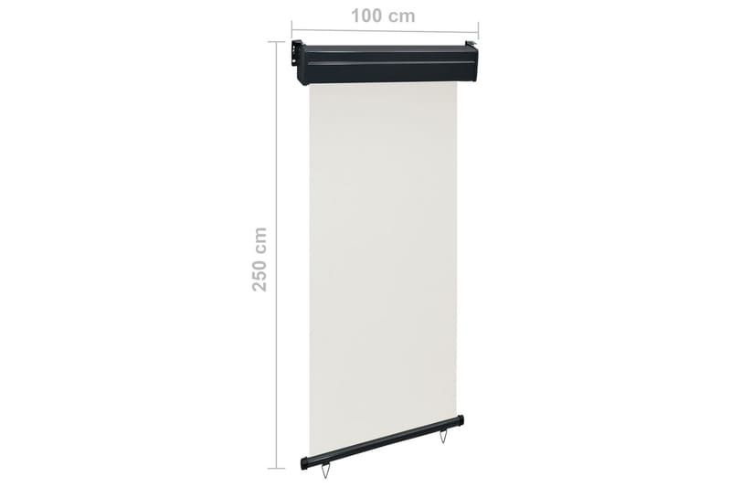 Parvekkeen sivumarkiisi 100x250 cm kerma - Kerma - Puutarhakalusteet - Aurinkosuoja - Markiisi