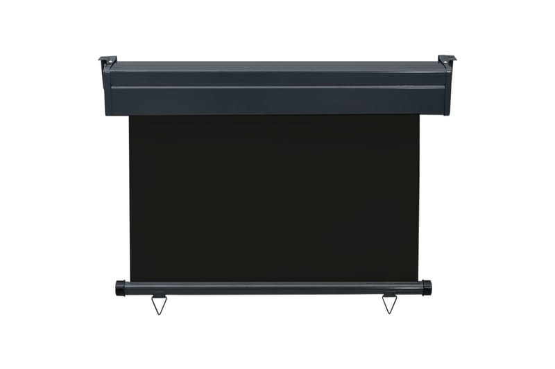 Parvekkeen sivumarkiisi 100x250 cm musta - Musta - Puutarhakalusteet - Aurinkosuoja - Markiisi