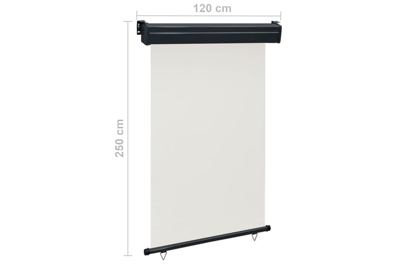 Parvekkeen sivumarkiisi 120x250 cm kerma - Kerma - Puutarhakalusteet - Aurinkosuoja - Markiisi