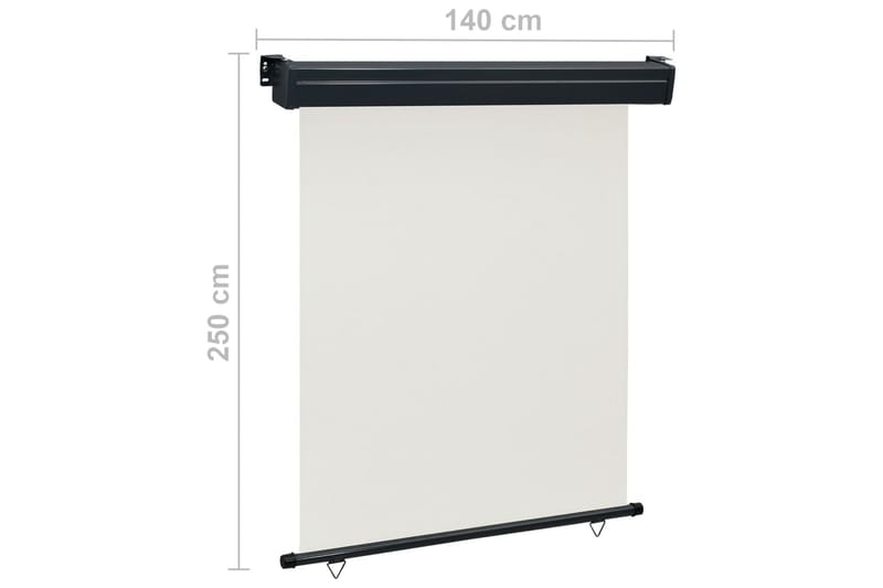 Parvekkeen sivumarkiisi 140x250 cm kerma - Kerma - Puutarhakalusteet - Aurinkosuoja - Markiisi