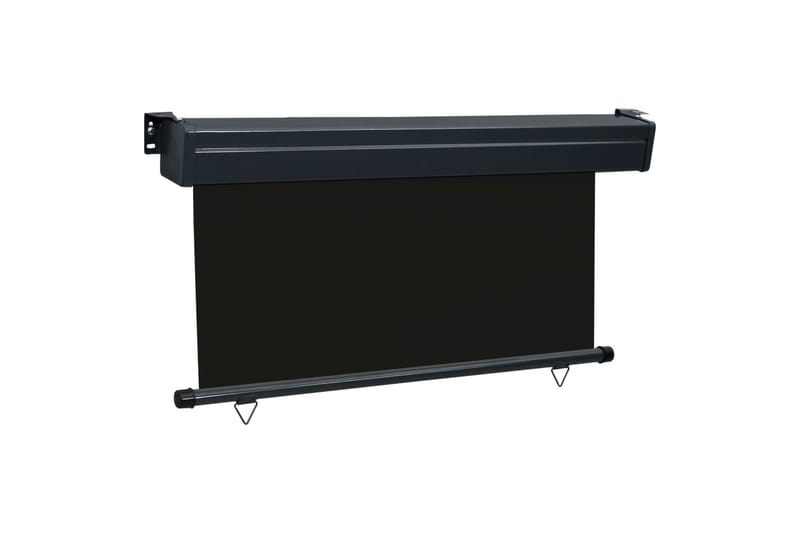 Parvekkeen sivumarkiisi 140x250 cm musta - Musta - Puutarhakalusteet - Aurinkosuoja - Markiisi