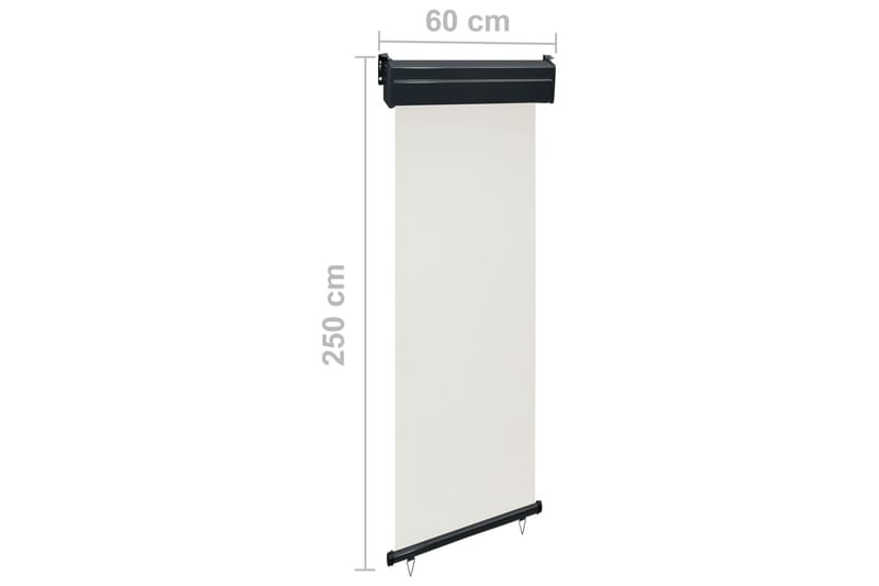Parvekkeen sivumarkiisi 60x250 cm kerma - Kerma - Puutarhakalusteet - Aurinkosuoja - Markiisi