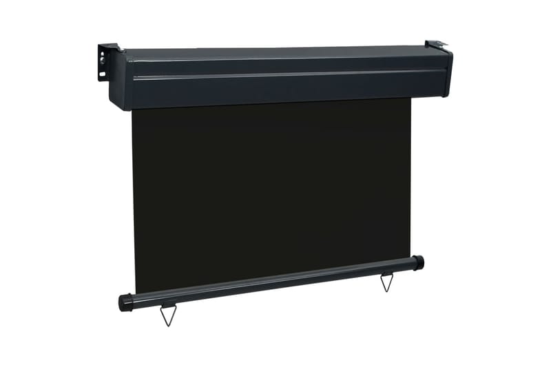 Parvekkeen sivumarkiisi 80x250 cm musta - Musta - Puutarhakalusteet - Aurinkosuoja - Markiisi