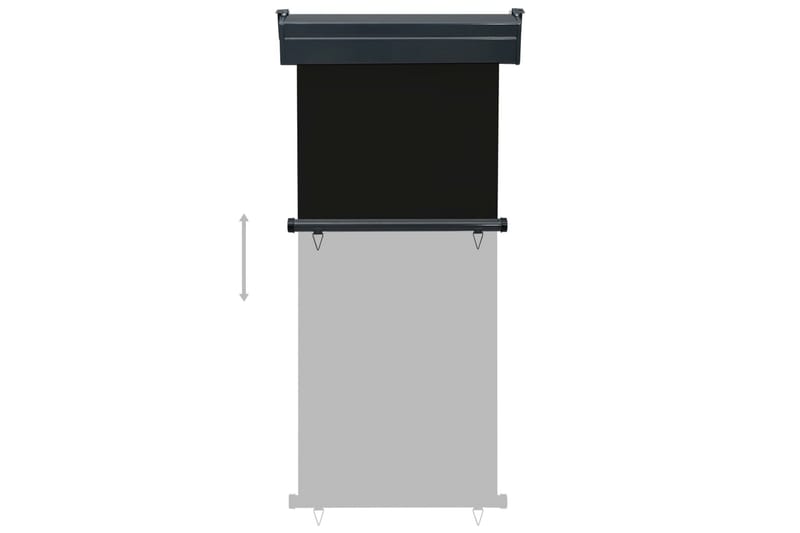 Parvekkeen sivumarkiisi 80x250 cm musta - Musta - Puutarhakalusteet - Aurinkosuoja - Markiisi