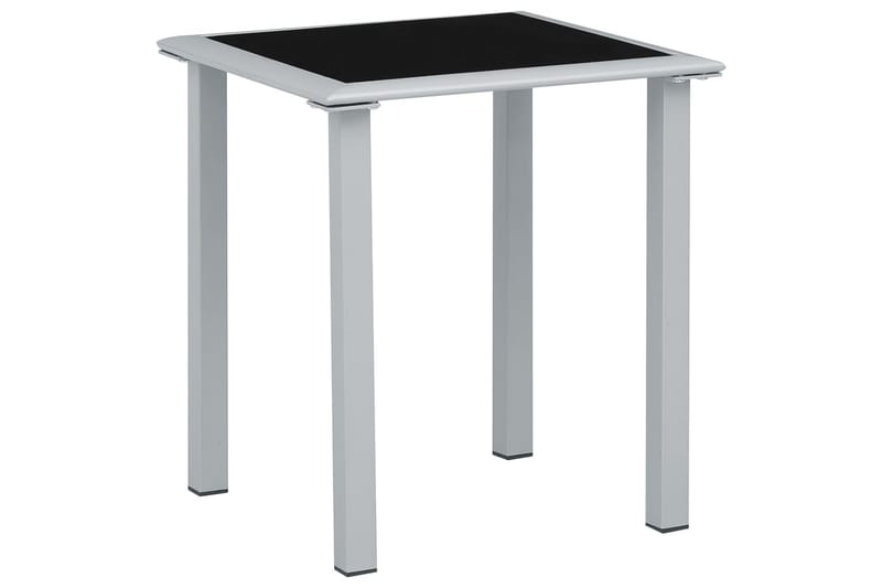 Puutarhapöytä musta ja hopea 41x41x45 cm teräs ja lasi - Hopea - Puutarhakalusteet - Aurinkosuoja - Markiisi
 - Terassimarkiisi