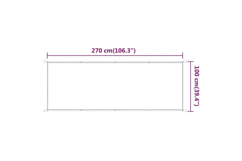Pystymarkiisi beige 100x270 cm Oxford kangas - Beige - Puutarhakalusteet - Aurinkosuoja - Markiisi