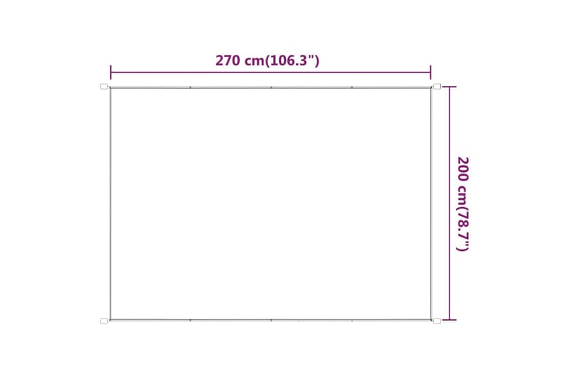 Pystymarkiisi beige 200x270 cm Oxford kangas - Beige - Puutarhakalusteet - Aurinkosuoja - Markiisi